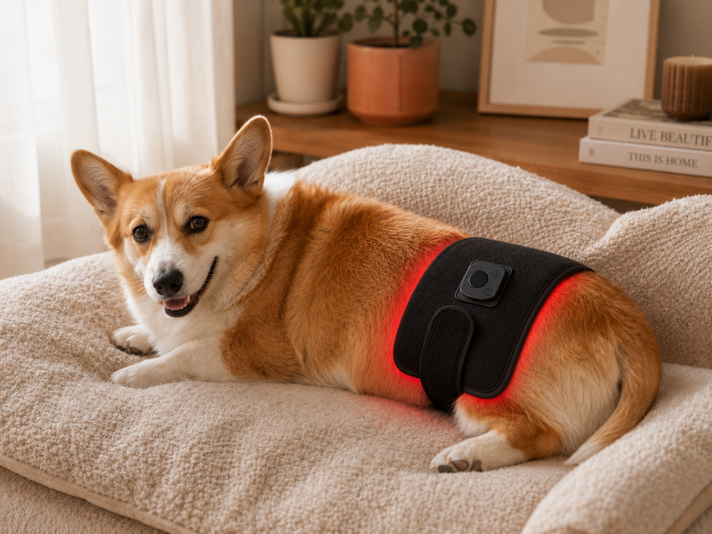 Redhaven Recovery Pad being applied to a dog